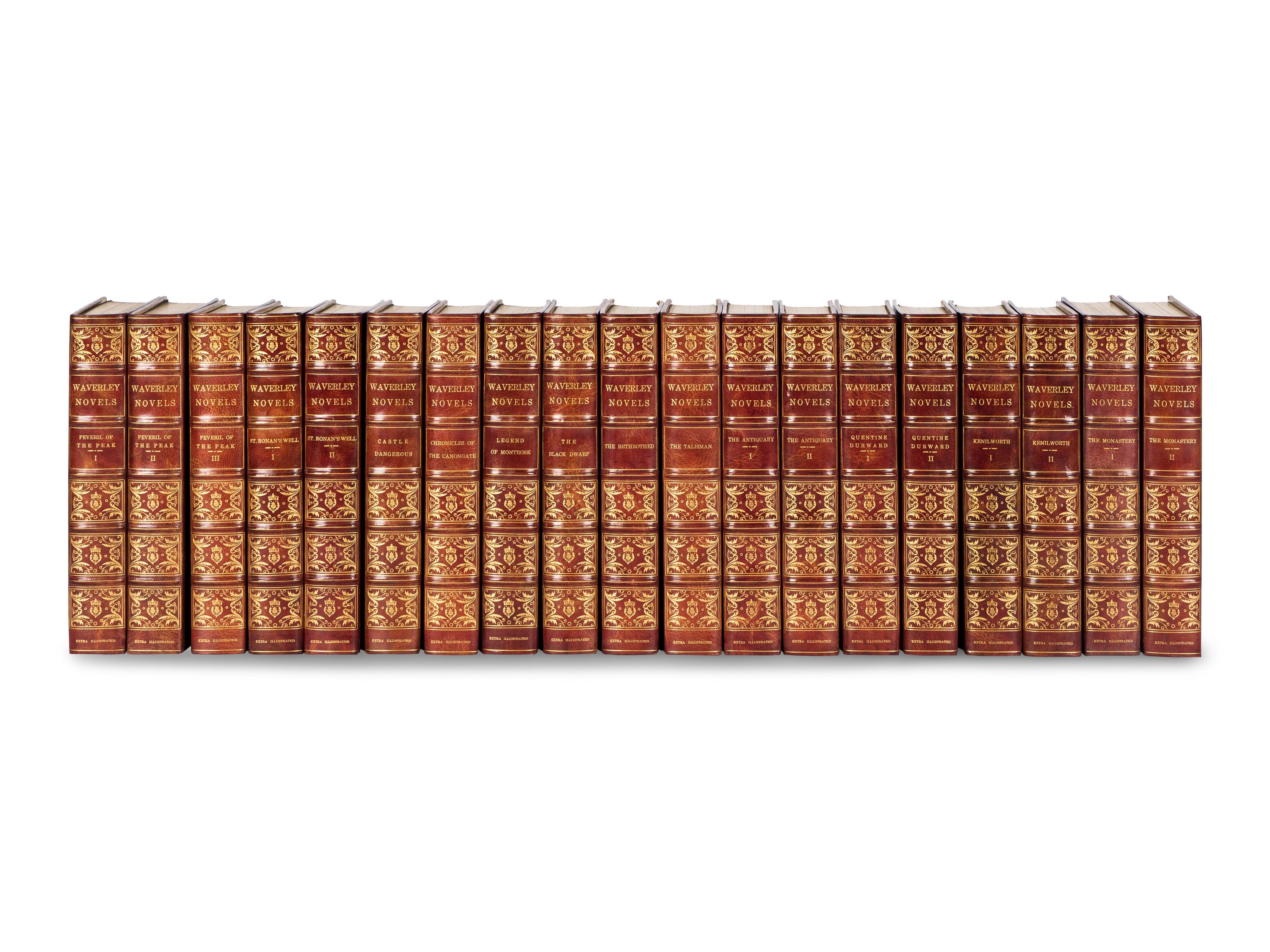 [BINDINGS]. SCOTT, Walter, Sir (1771-1832). Waverley Novels . Edinburgh: T. and A. Constable for T.C. and E.C. Jack Causewayside, 1901.