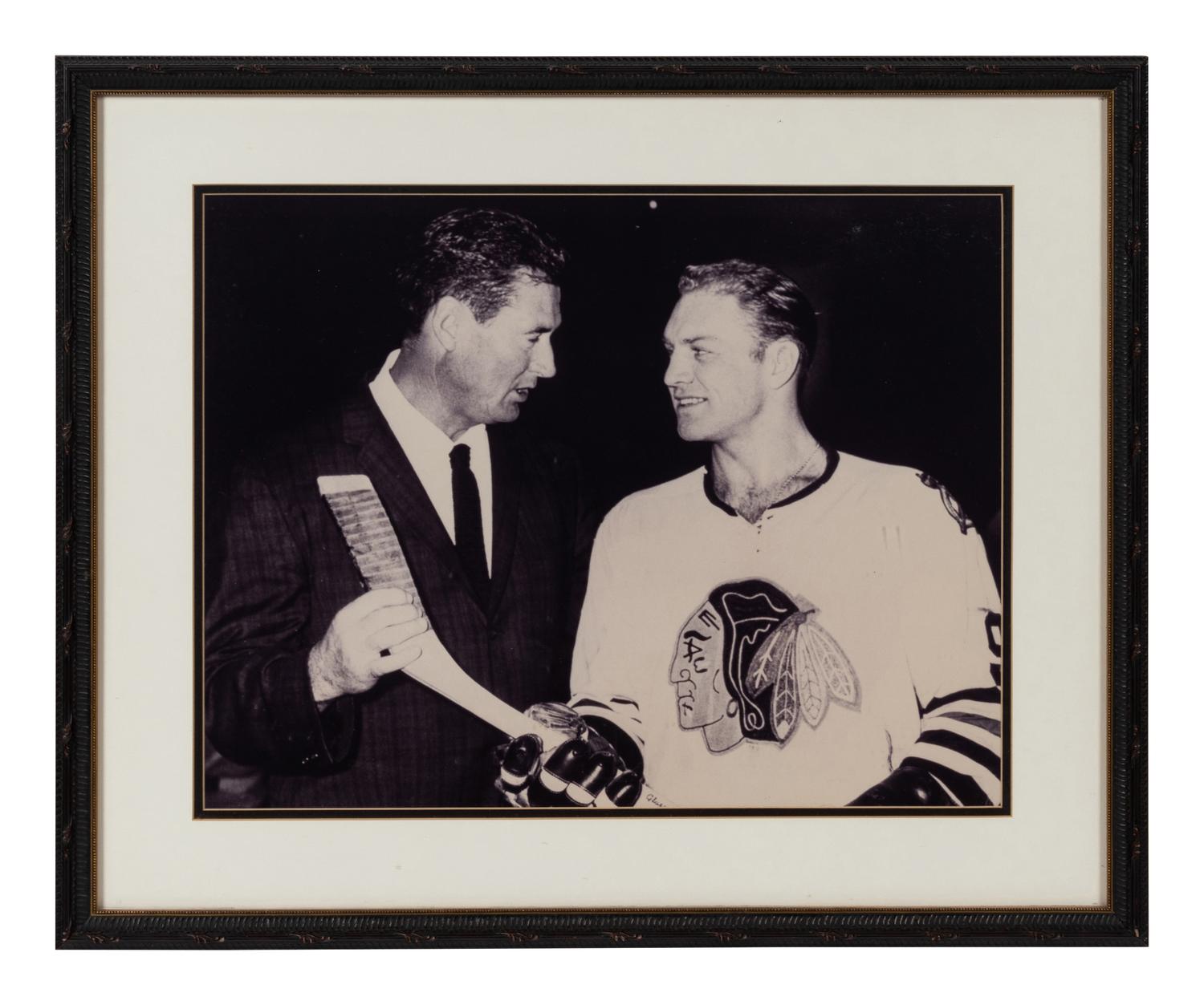 A Group of Six Photographs of Various Hockey Players Formerly Displayed at Mike Ditka’s Restaurant