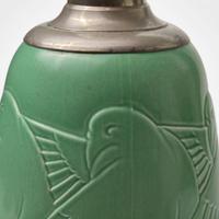 A Wedgwood Erling (“Eric”) B. Olsen (1903-1992) Designed Matte Green Lamp Base, UK, early 1930s