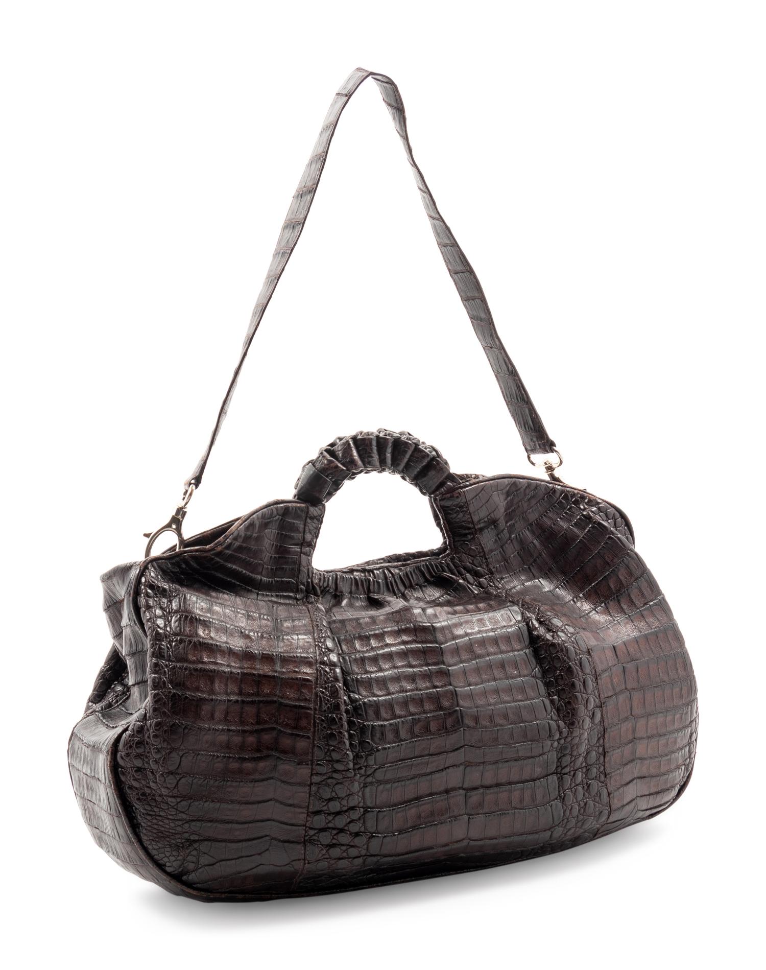 Nancy Gonzalez Crocodile Hobo Bag, 1990-2000s