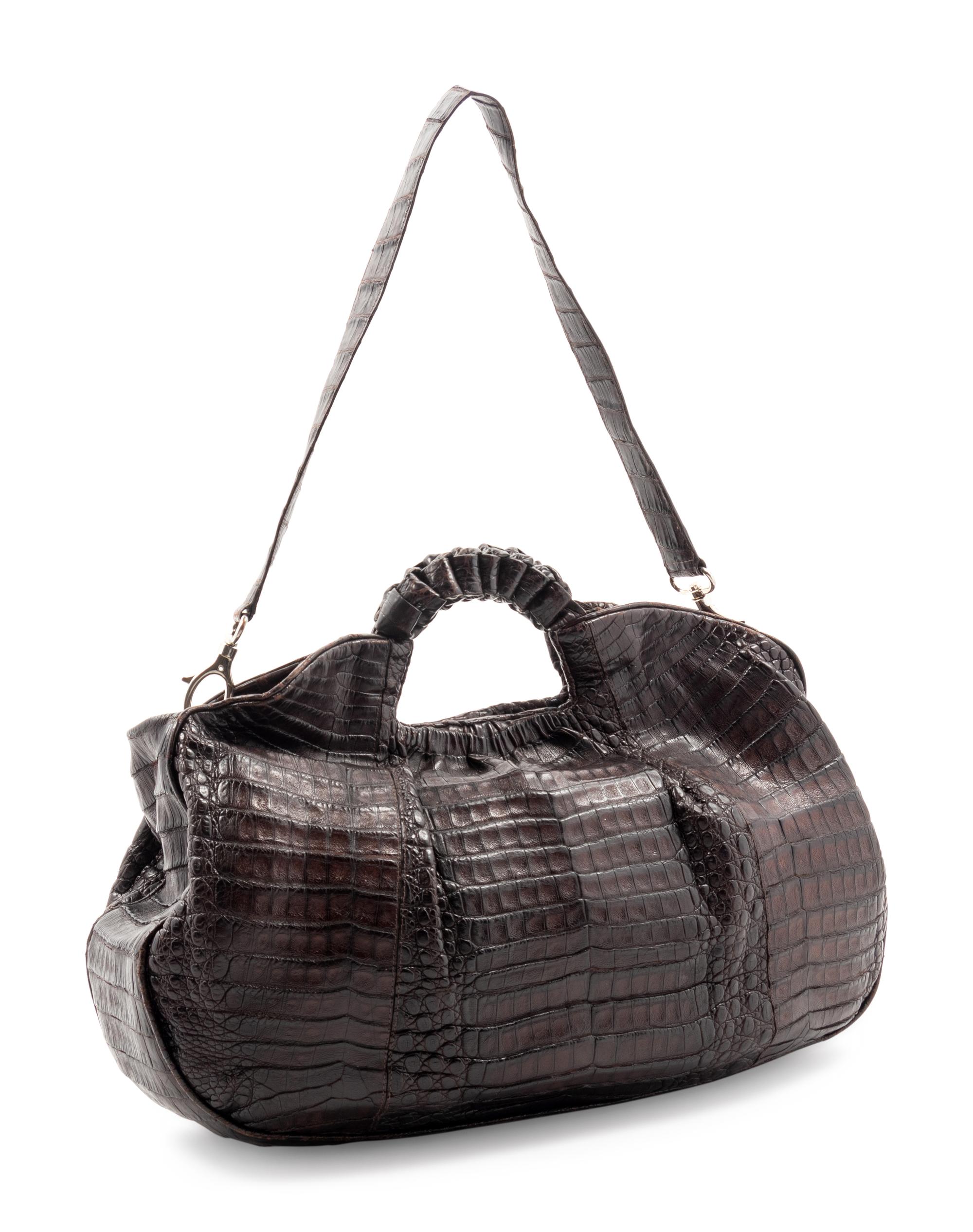 Nancy Gonzalez Crocodile Hobo Bag, 1990-2000s