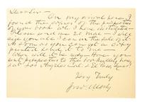 MOSBY, JOHN S. (1833-1916). ANS regarding the book Mosby's Rangers. N.d.