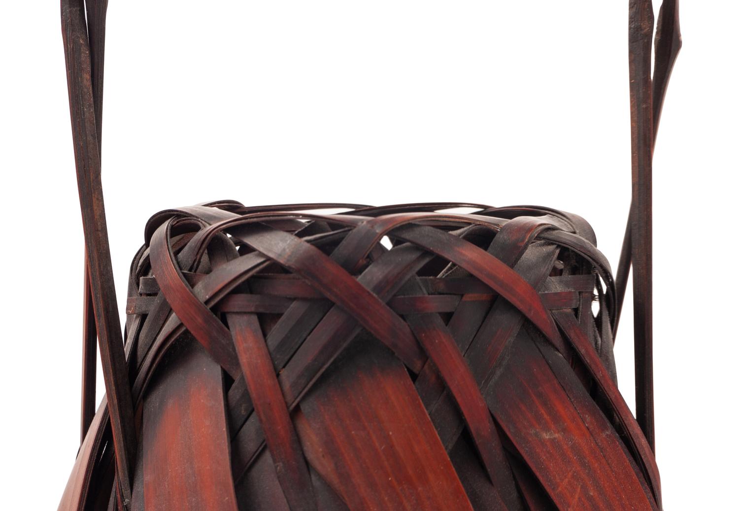 A Japanese Bamboo Ikebana Basket