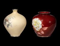 Two Japanese Cloisonné Enamel Jars