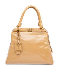 Yves Saint Laurent Rive Gauche, Tan Patent Majorelle Bag