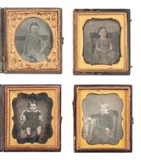 [EARLY PHOTOGRAPHY]. 21 sixth plate daguerreotypes of children, some in pairs.