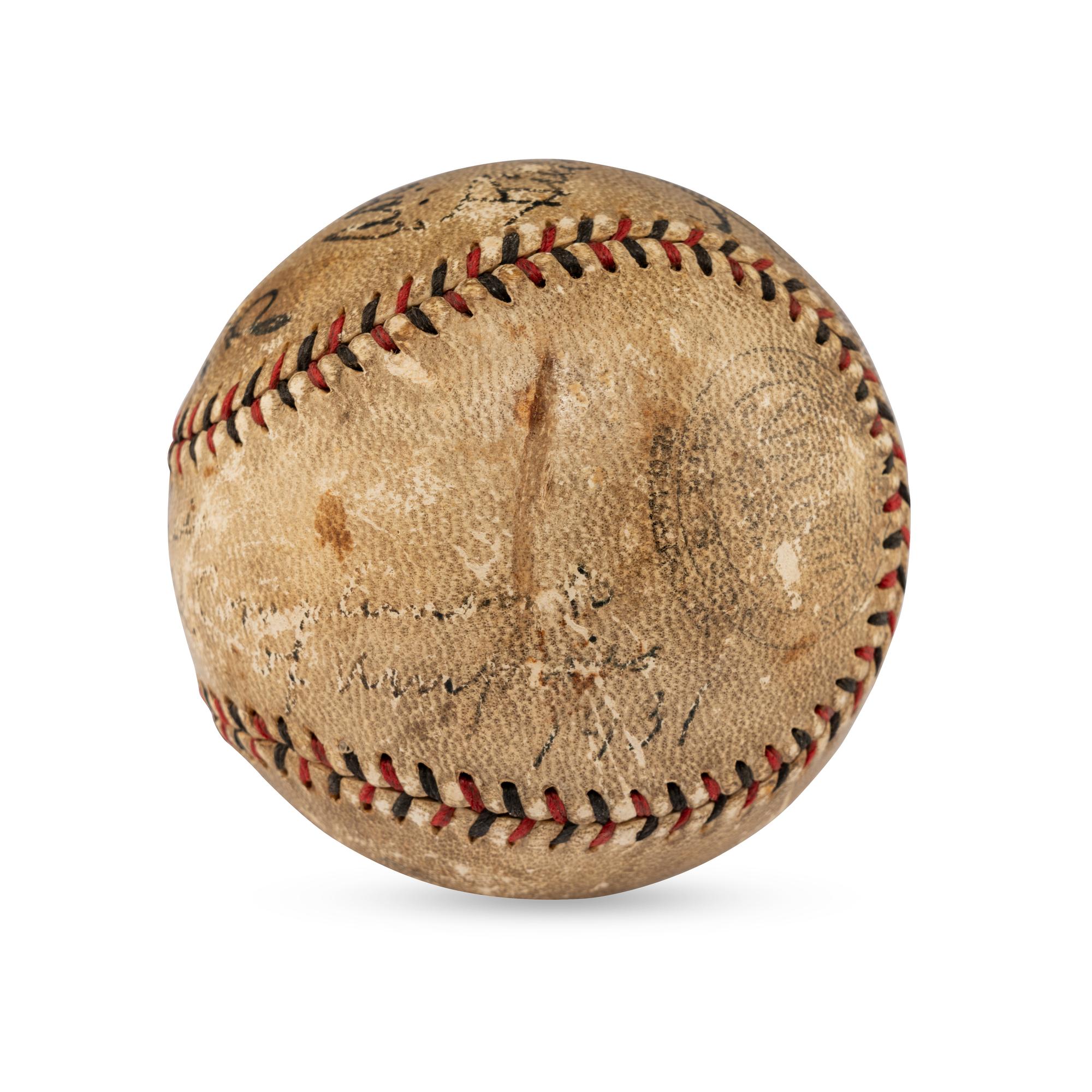 A 1931 World Series Umpiring Crew Signed Autograph Baseball Featuring Bill Klem and Bill McGowan (JSA Letter of Authenticity),