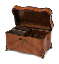 Two Napoleon III Gilt Metal Mounted Table Caskets