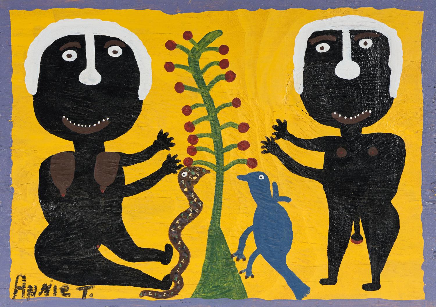 Adam & Eve + Fruit Tree & Bird Snake