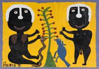 Adam & Eve + Fruit Tree & Bird Snake