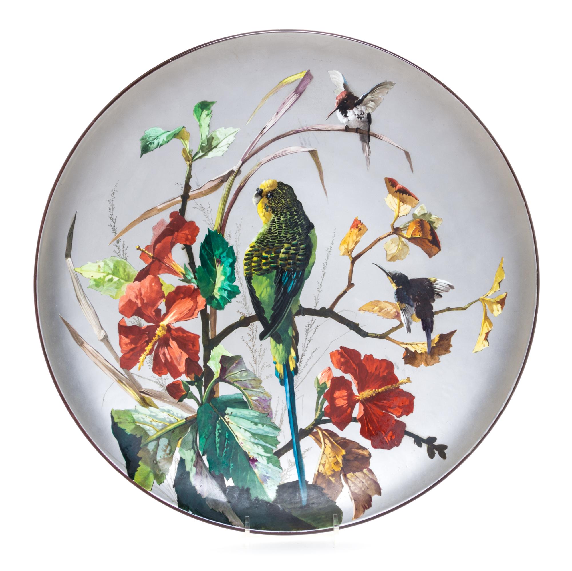 A French Ceramic Charger Diameter 14 5/8 inches. — MONTEREAU, CIRCA 1878