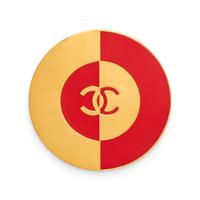 Chanel, Enameled Logo Brooch