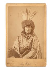 [NATIVE AMERICANS]. GARDNER, Alexander (1821-1882), photographer. Cabinet card of Big Razor, Upper Yanktonai. Washington, DC, ca 1872.