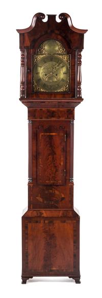 An English Mahogany Tall Case Clock, WILLIAM AVENEL, ALRESFORE, Height 86 inches. — WILLIAM AVENEL, ALRESFORE,
