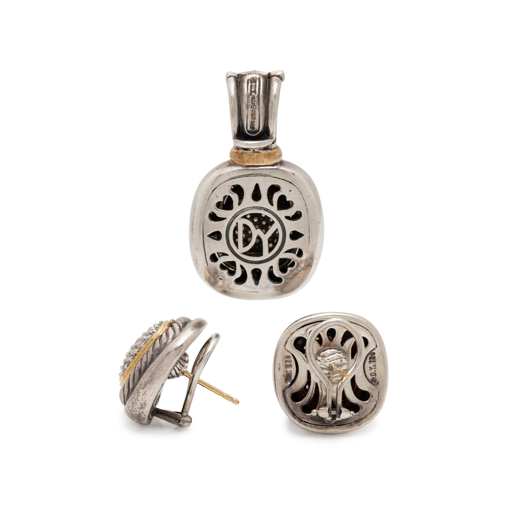 DAVID YURMAN, DIAMOND 'ALBION' SET