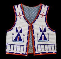 A Lakota Pictorial Beaded Vest Height 20 1/4 x width 18 1/2 inches. — LATE 19TH/ EARLY 20TH CENTURY