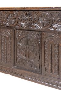 A Charles II Style Carved Oak Coffer