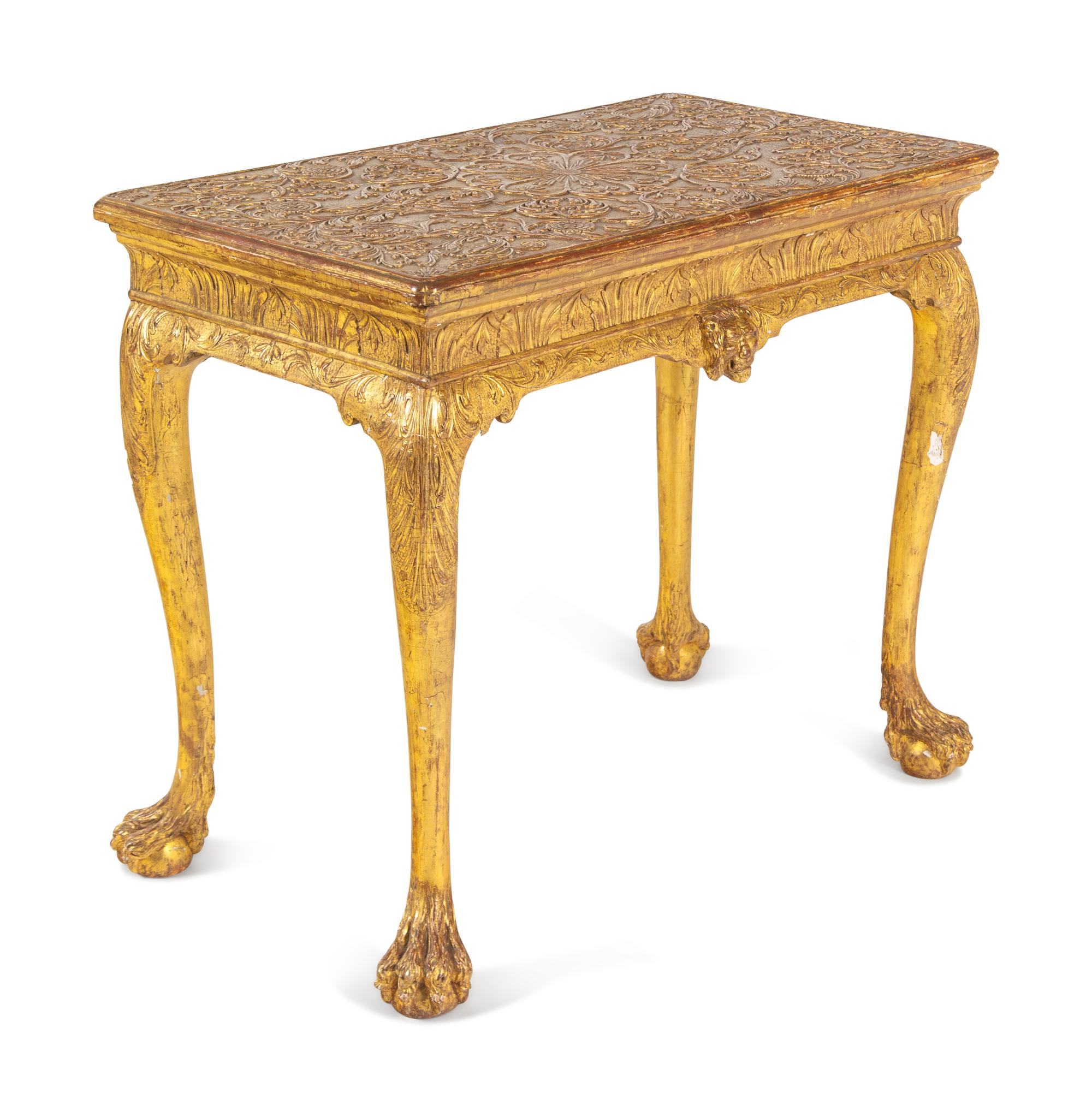 An Irish George II Gilt-Gesso Table