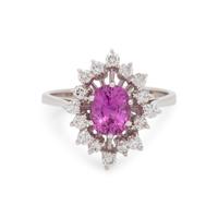 PINK SAPPHIRE AND DIAMOND RING
