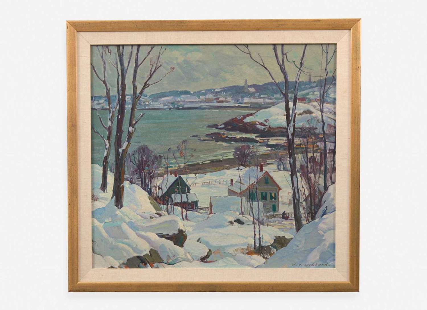 Aldro Thompson Hibbard (American, 1886-1972) - Winter, Back Beach, Rockport