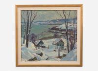 Aldro Thompson Hibbard (American, 1886-1972) - Winter, Back Beach, Rockport