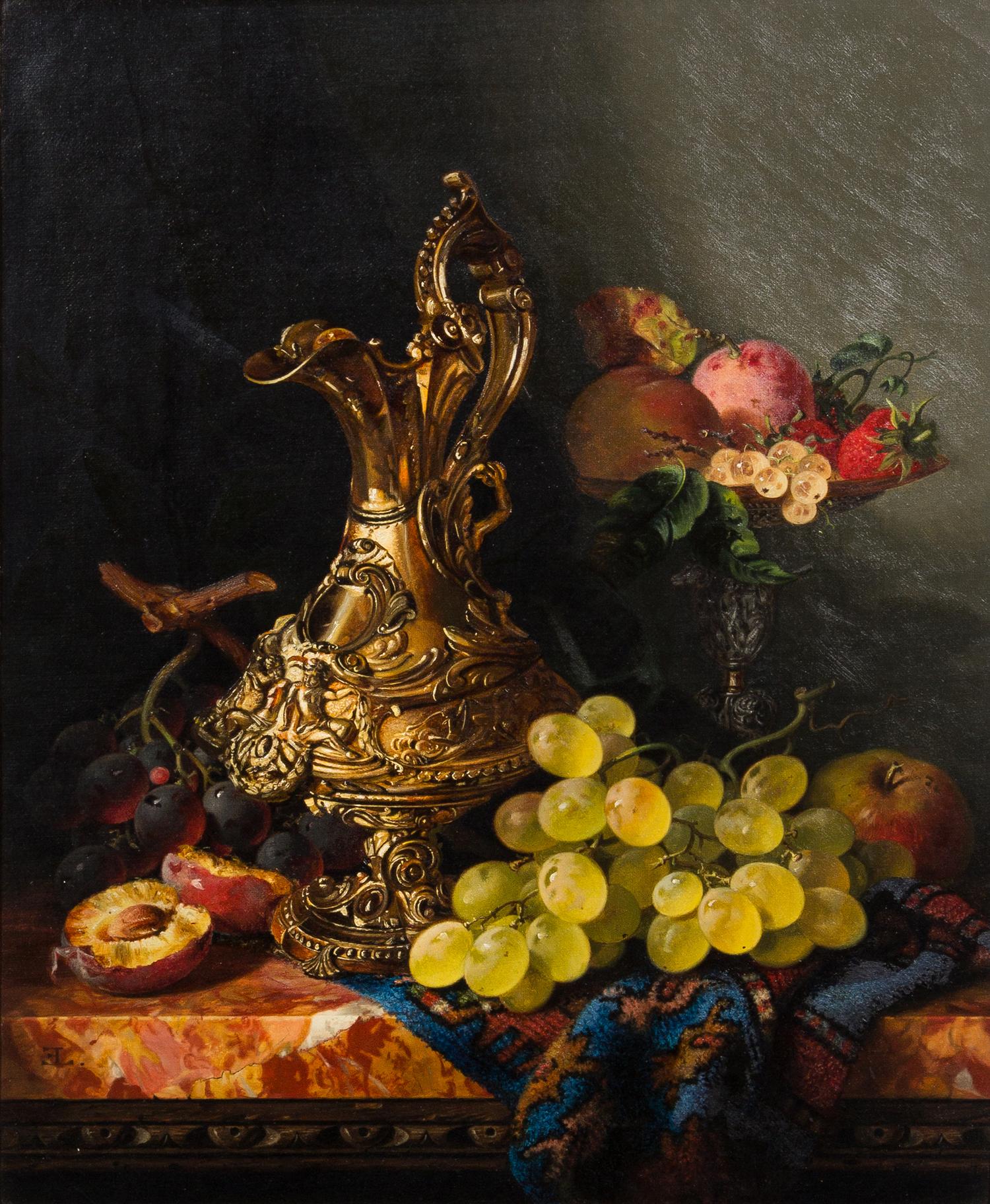 Edward Ladell, (British, 1821 - 1886), Still Life with Fruit
