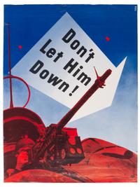 [WORLD WAR II]. A group of 4 posters encouraging home front efforts including production, aid, and conservation, comprising: