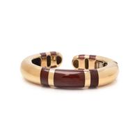 TIFFANY & CO., YELLOW GOLD AND CARNELIAN CUFF BRACELET