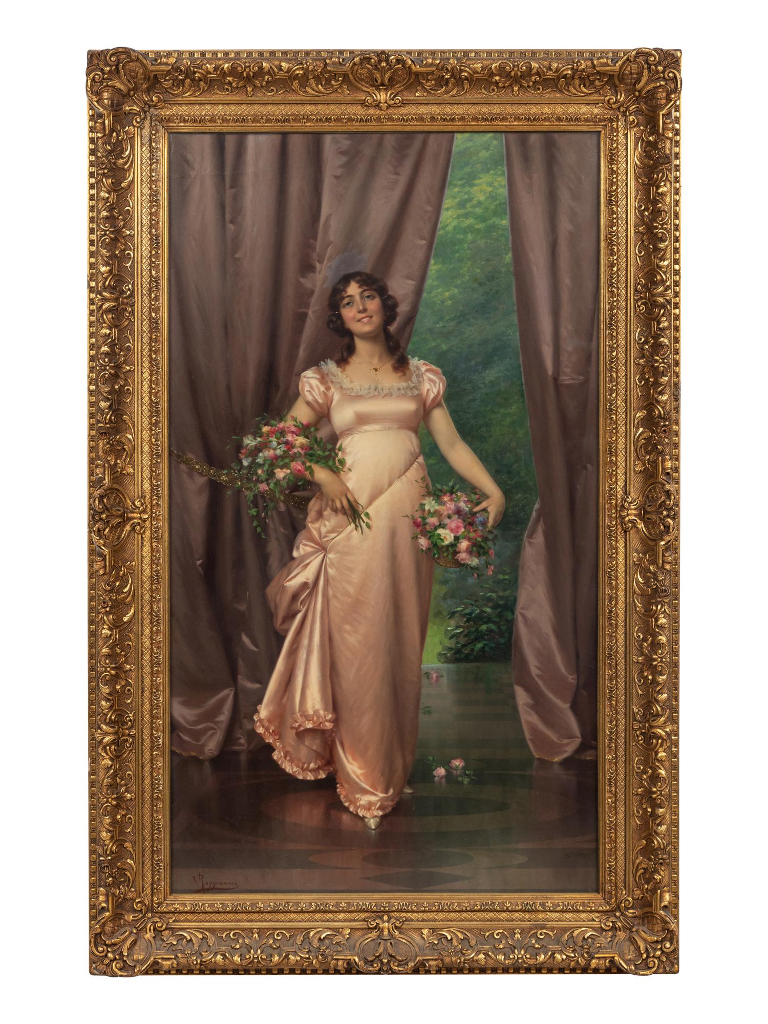 Young Woman in a Pink Dress