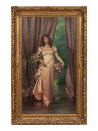 Young Woman in a Pink Dress