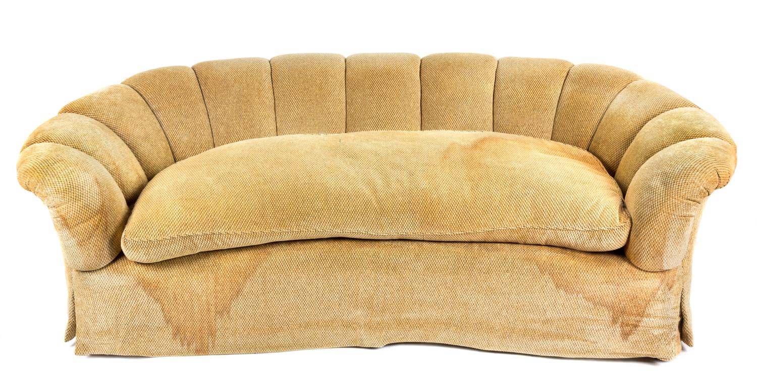 A Contemporary Upholstered Sofa Length 84 inches.