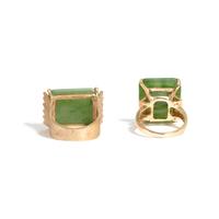 COLLECTION OF CARVED JADE RINGS