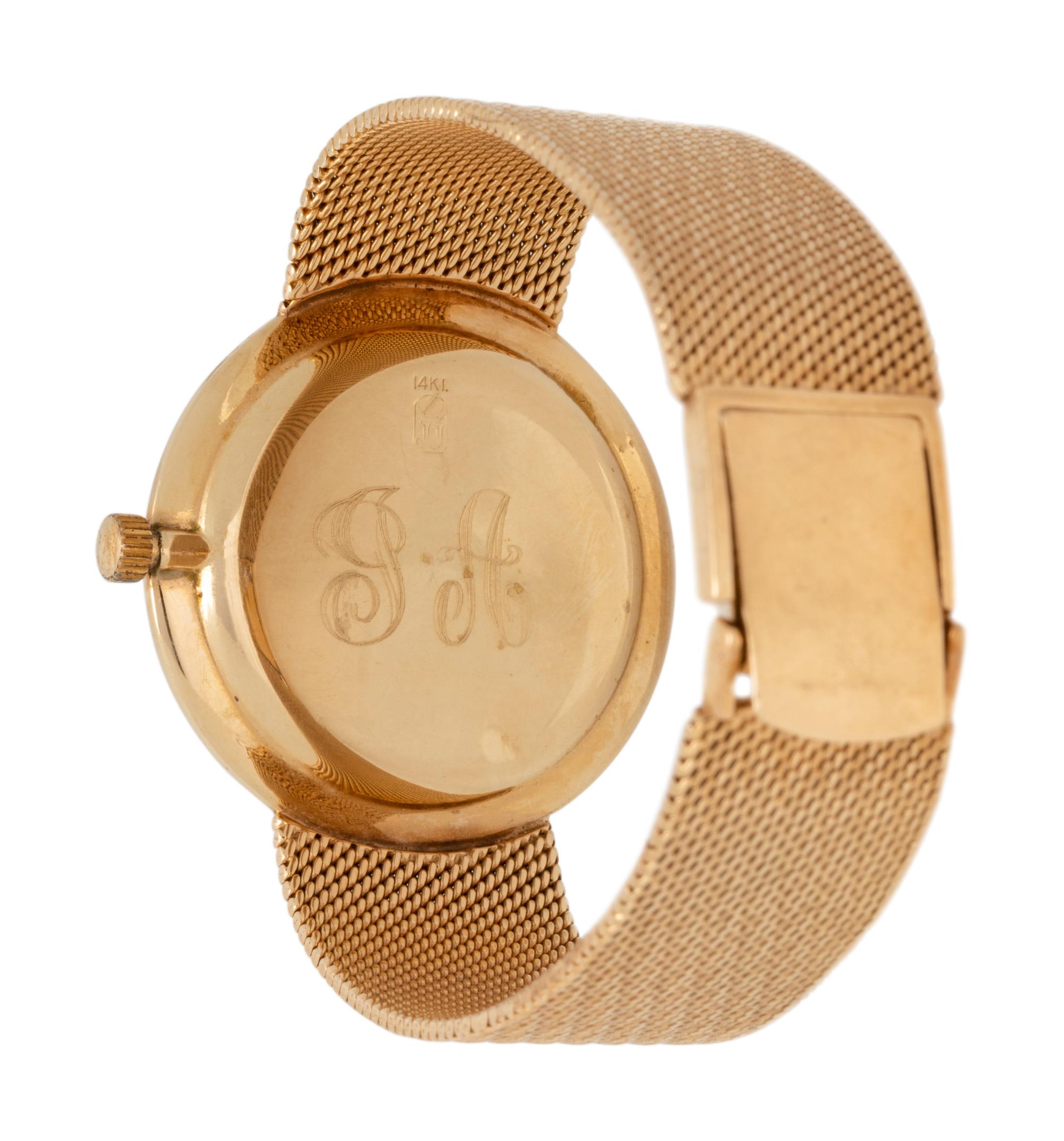 JULES JURGENSEN, 14K YELLOW GOLD WRISTWATCH