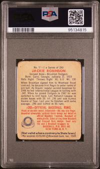 A 1949 Bowman Jackie Robinson Baseball Card No. 50 (PSA 1)