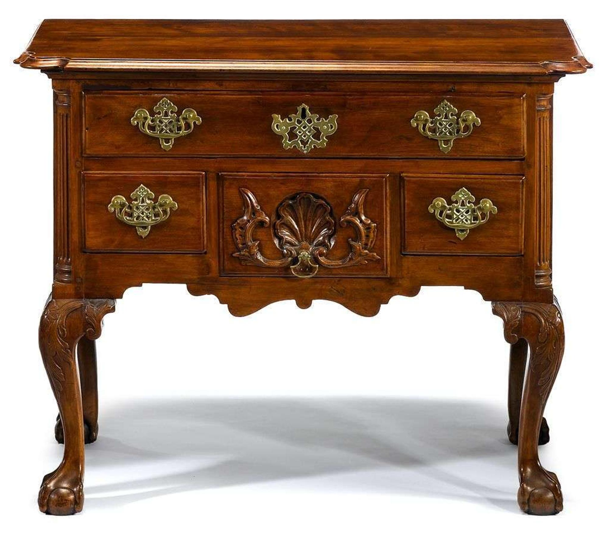 "Crim Family" Chippendale walnut dressing table carving attributed to martin jugiez (d. 1819), philadelphia, pa, circa 1770
