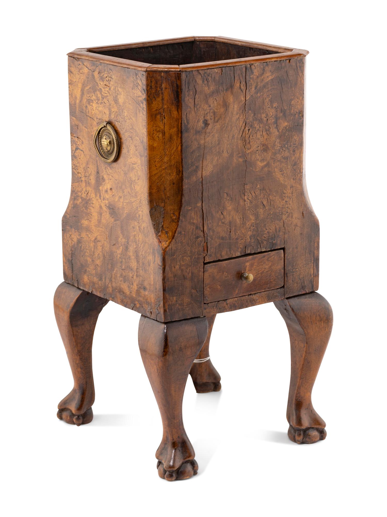 An English Walnut Jardinière