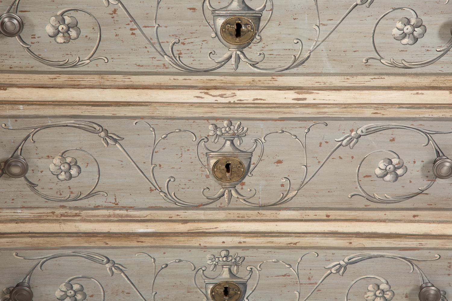 A North European Painted Chest of Drawers
