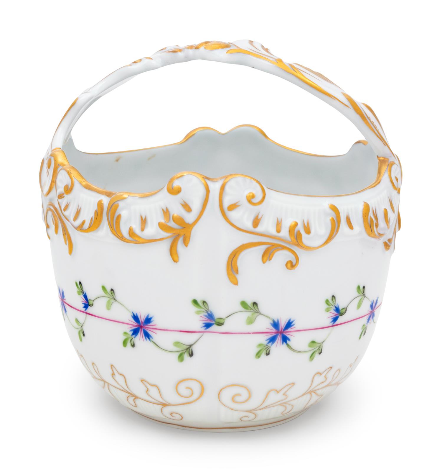A Herend Porcelain Basket