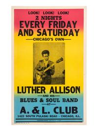 [MUSIC]. Poster and program from the 1970 Ann Arbor Blues Festival. [ With: ] Poster promoting Luther Allison performance.