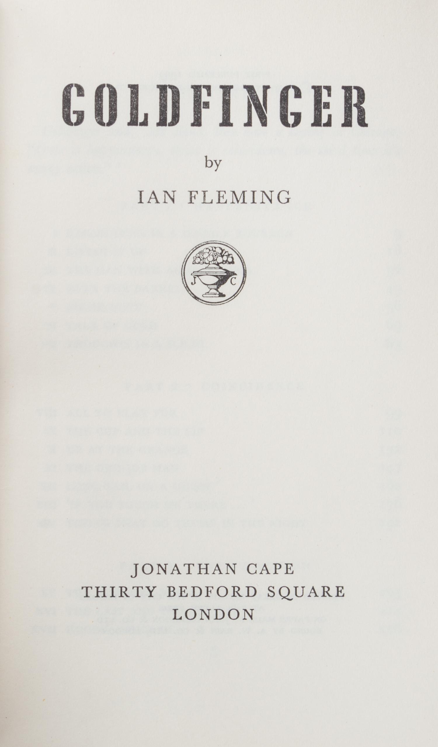FLEMING, IAN. Group of nine first editions. London, various dates.