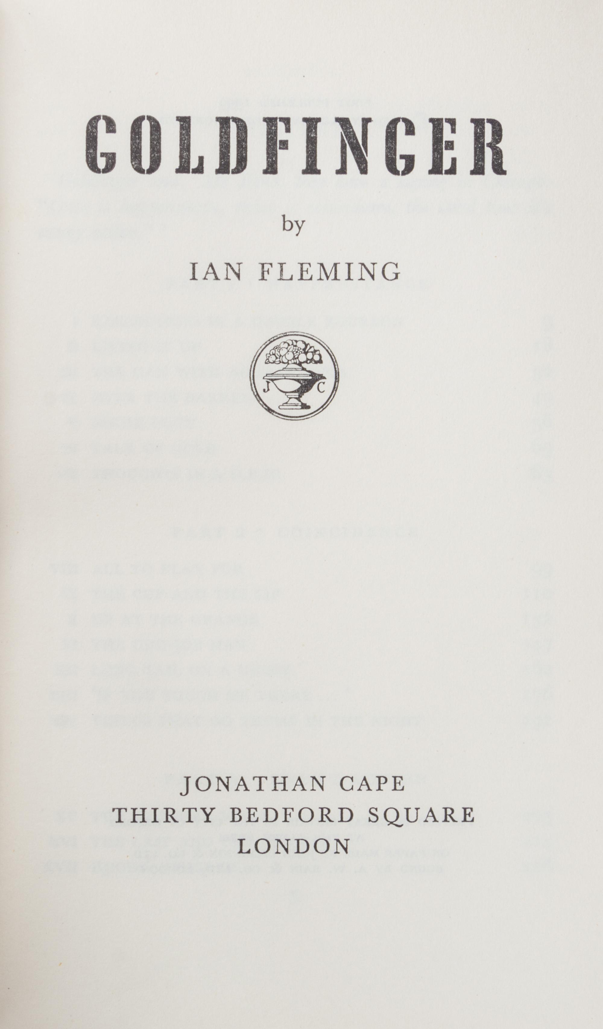 FLEMING, IAN. Group of nine first editions. London, various dates.