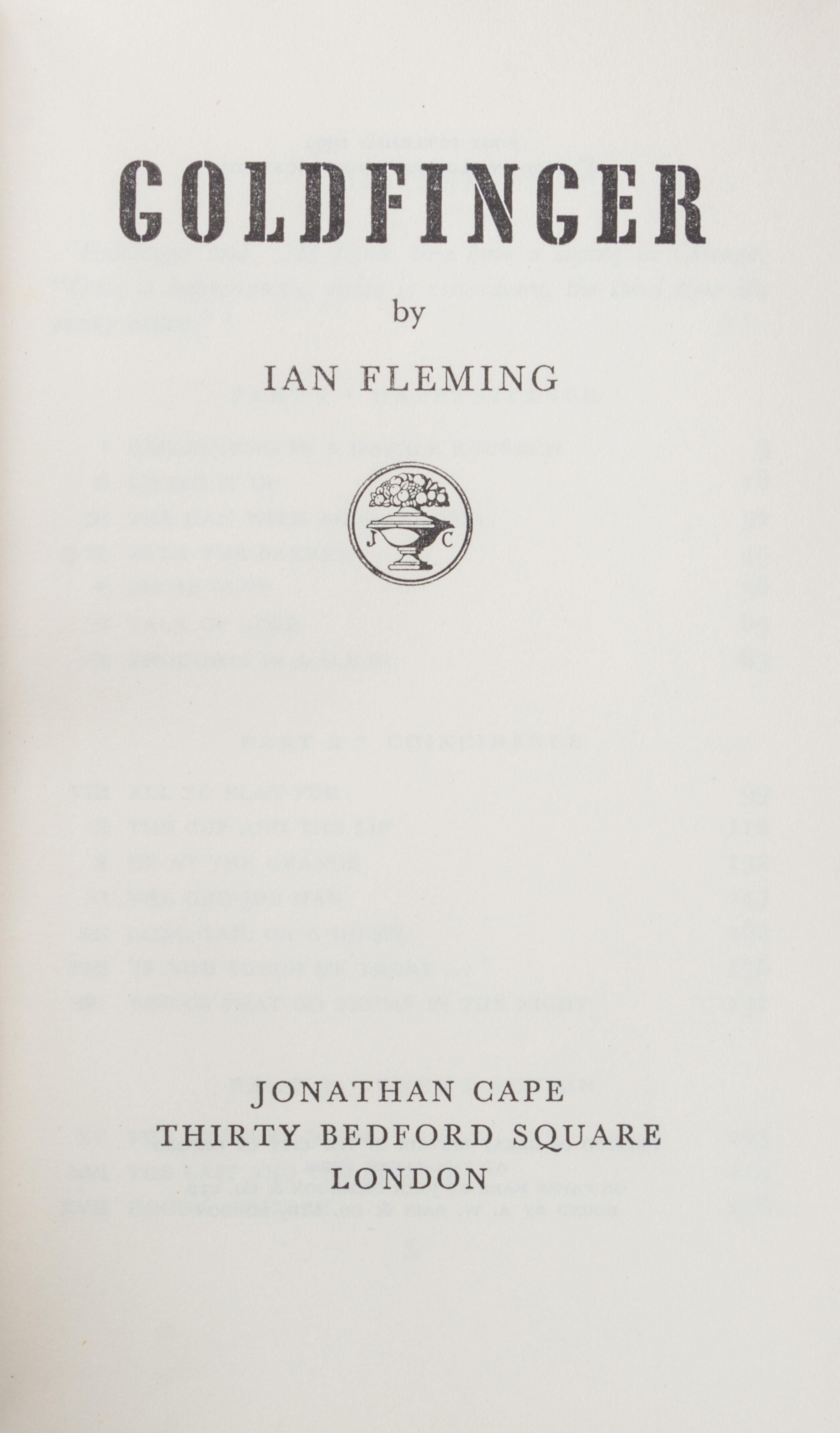 FLEMING, IAN. Group of nine first editions. London, various dates.
