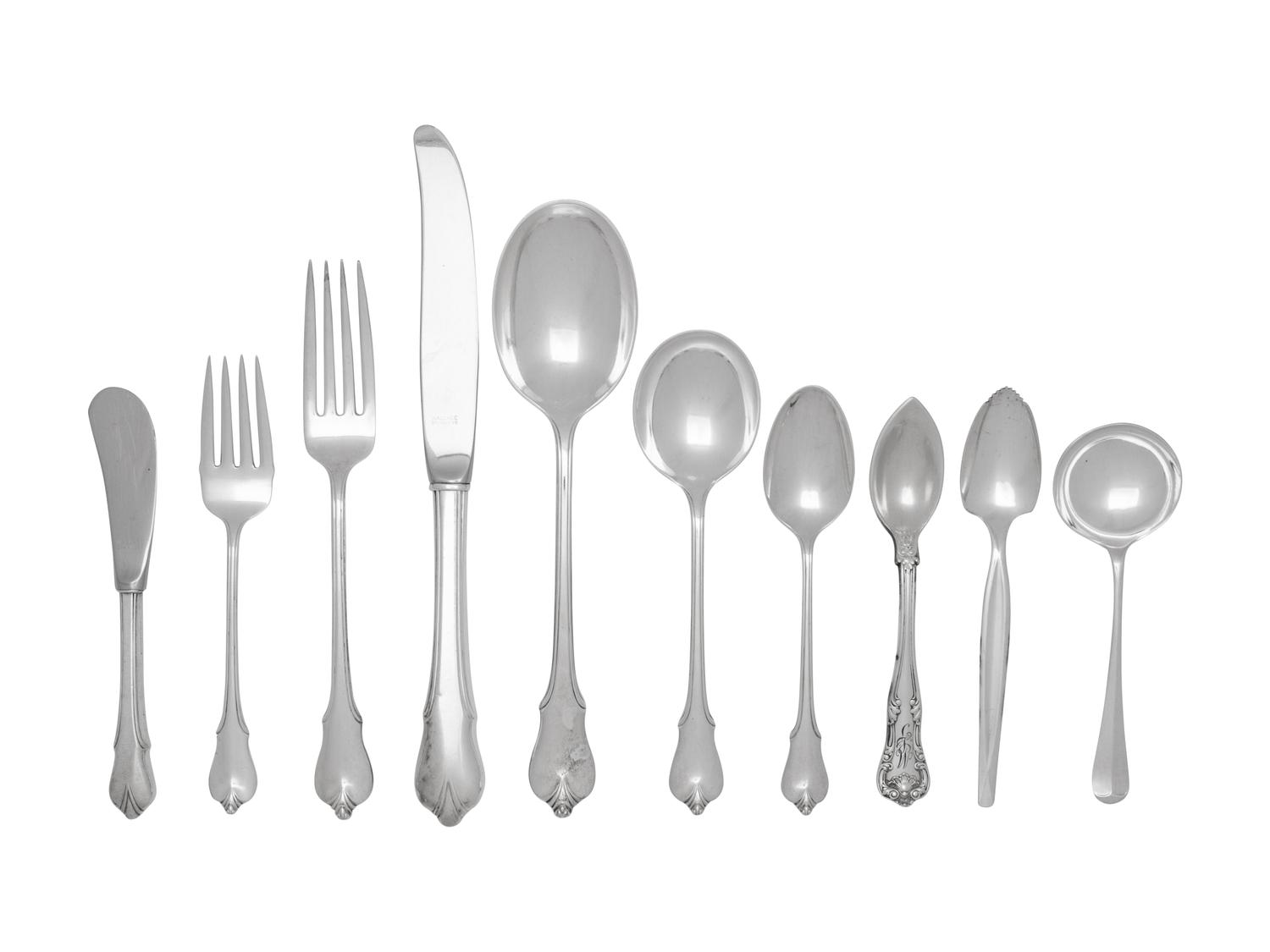 An American Silver Flatware Service