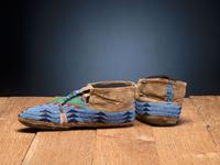 Sioux Beaded Buffalo Hide Moccasins