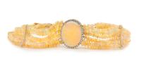 A Collection of Yellow Gold, Opal and Diamond Jewelry, 49.60 dwts.