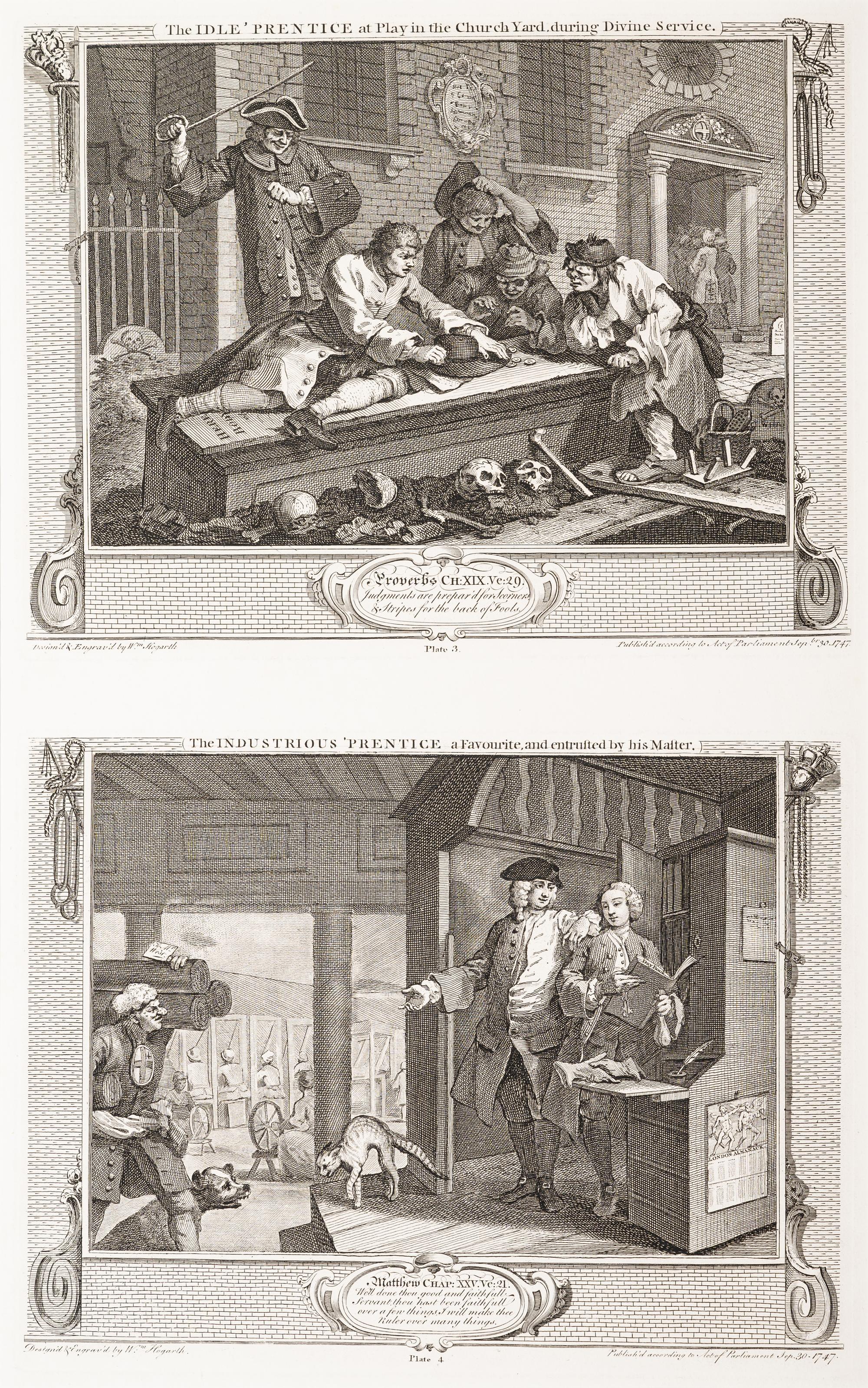 Industry and Idleness (the complete set of 12 prints)