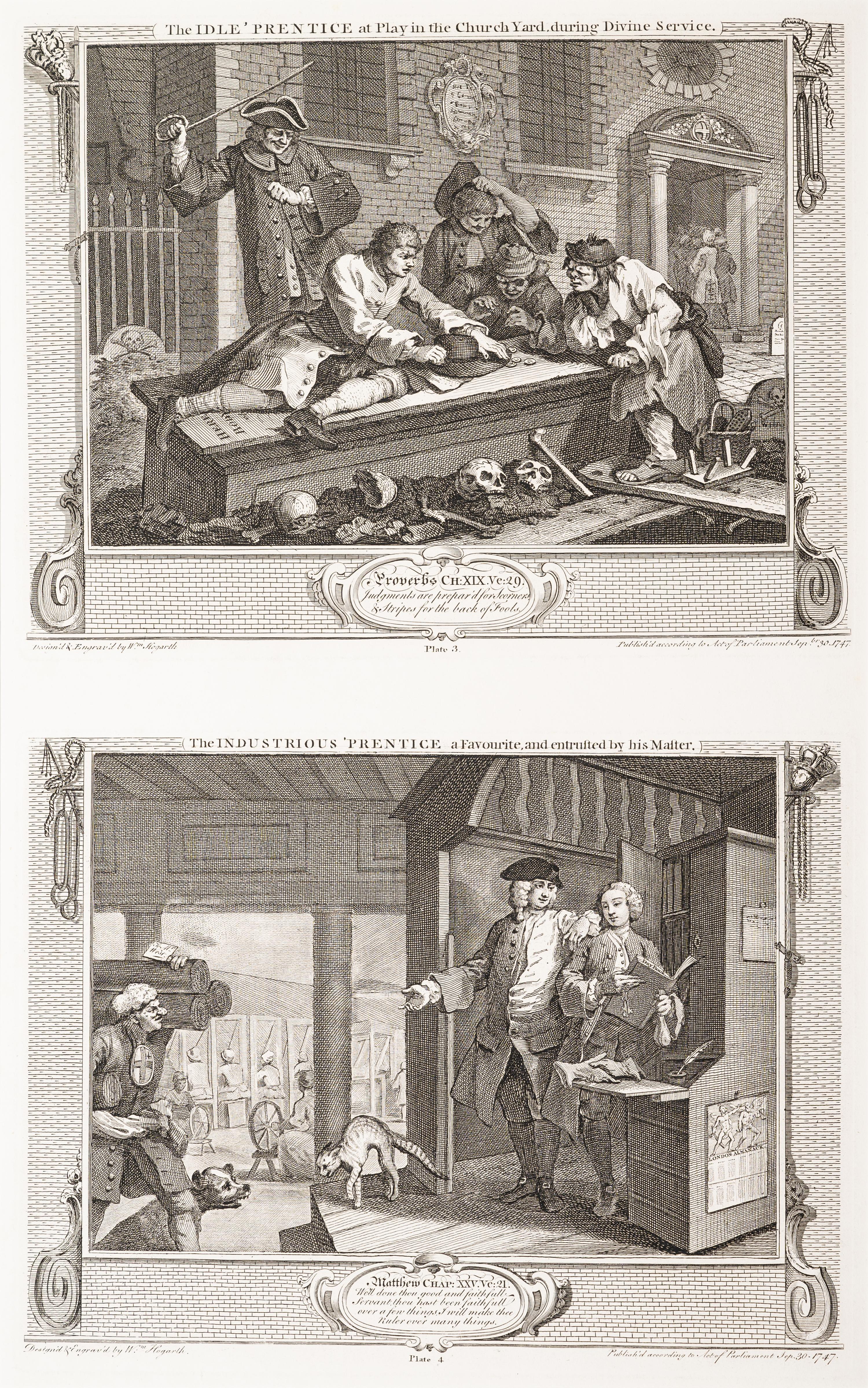 Industry and Idleness (the complete set of 12 prints)