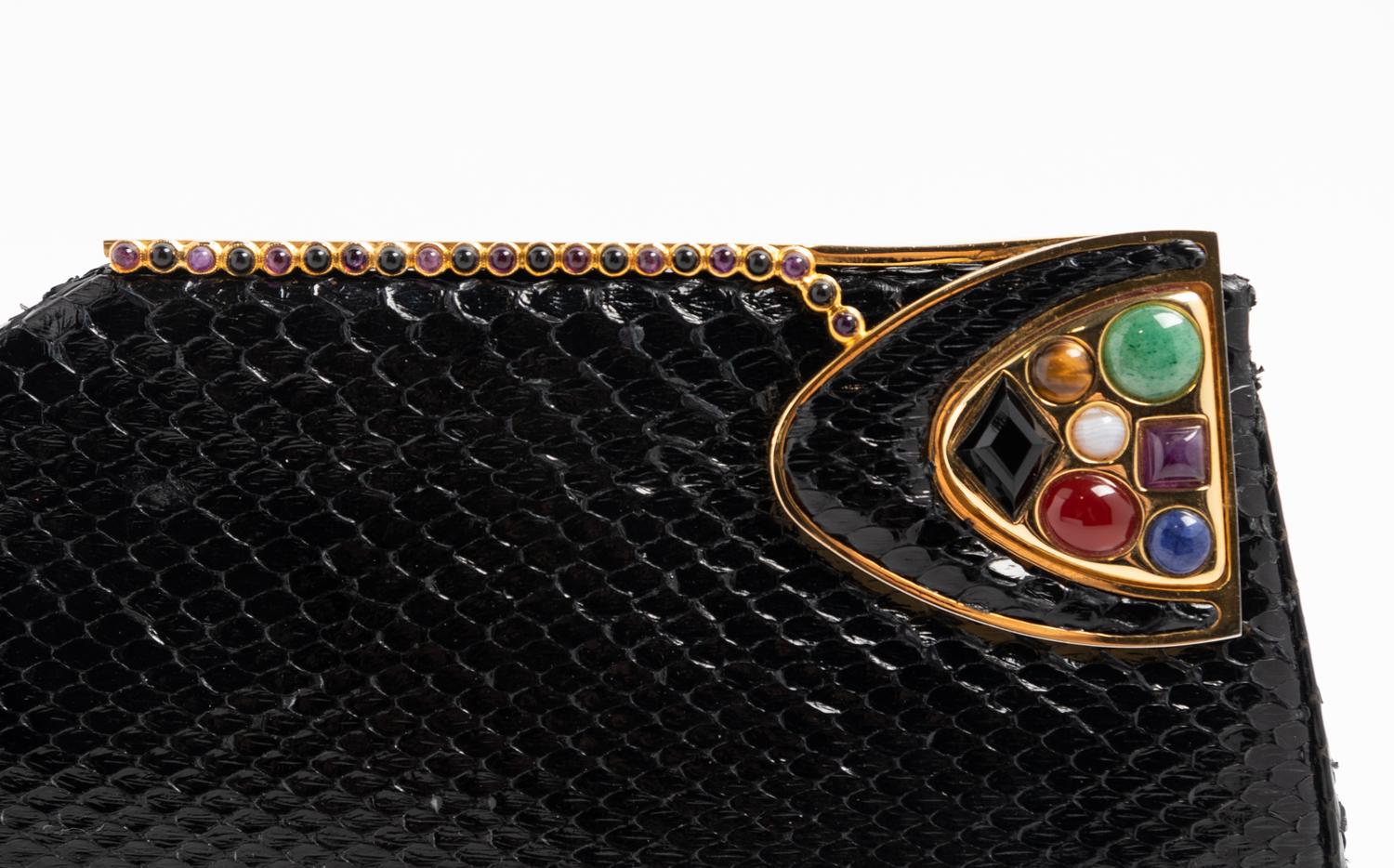 Two Judith Leiber Accessories; One Handbag, One Belt
