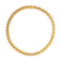 CARTIER, YELLOW GOLD AND DIAMOND 'MAILLON PANTHÈRE' NECKLACE