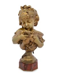 A French Gilt Bronze Bust